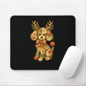 Retro Christmas Season Patchwork Odle Dog Squad Fa Mousepad (Mit Mouse)