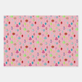 Retro Christmas Set 1 Rosa Weihnachten Geschenkpapier Set (Vorderseite 2)