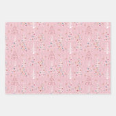 Retro Christmas Set 2 Rosa Weihnachten Geschenkpapier Set (Vorderseite 2)