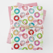 Retro Christmas Set 2 Rosa Weihnachten Geschenkpapier Set (Beispiel)