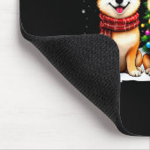 Retro Christmas Shiba Inu Santa Reindeer Dog Lover Mousepad (Ecke)