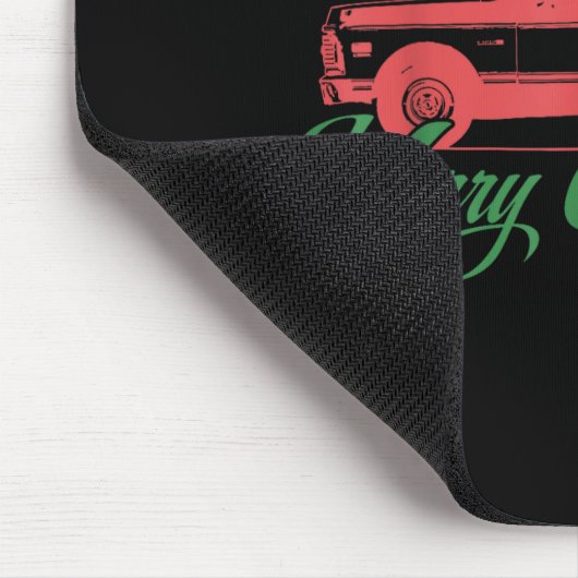 Retro Christmas Shirt - Clic Truck With Tree Mousepad (Ecke)