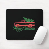 Retro Christmas Shirt - Clic Truck With Tree  Mousepad (Mit Mouse)