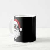 Retro Christmas Shirts Men Boys Santa Face With Su Kaffeetasse (Vorderseite Links)