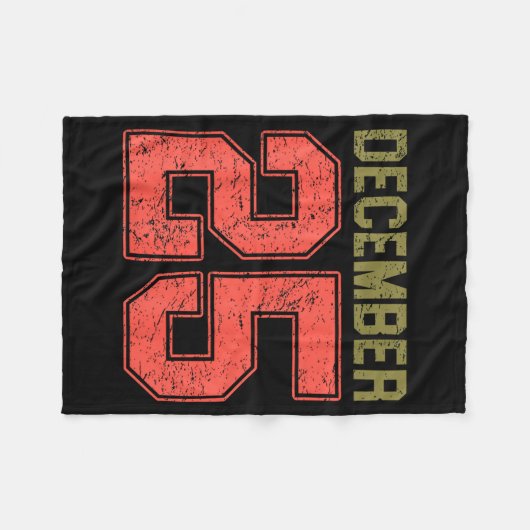 Retro Christmas Shirts Men Women December 25 Xmas Fleecedecke (Vorderseite (Horizontal))