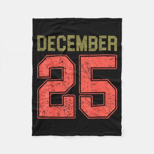 Retro Christmas Shirts Men Women December 25 Xmas  Fleecedecke (Vorderseite)