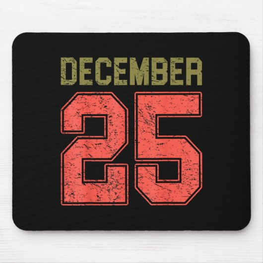 Retro Christmas Shirts Men Women December 25 Xmas  Mousepad (Vorne)