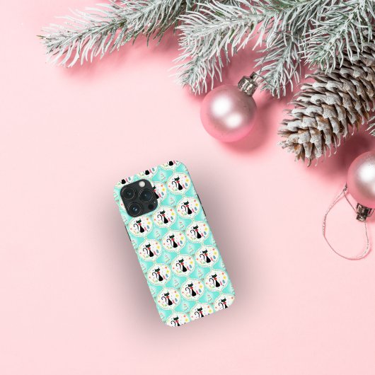 Retro Christmas Siamese Cat Ogee Case-Mate iPhone Hülle