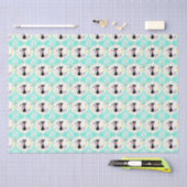 Retro Christmas Siamese Cat Ogee Seidenpapier (Handwerk)