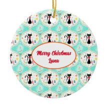 Retro Christmas Siamese Katze Ogee Pet Name