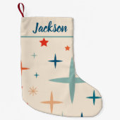 Retro Christmas Sparkle Custom Kleiner Weihnachtsstrumpf (Vorderseite)