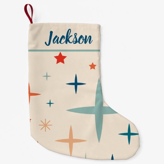 Retro Christmas Sparkle Custom Kleiner Weihnachtsstrumpf (Vorderseite)