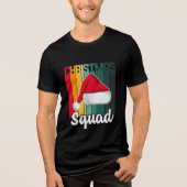 Retro Christmas Squad Weihnachtsmannmütze Festival Tri-Blend Shirt (Vorderseite)