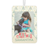 Retro Christmas Star Modernes Abstraktes, einzigar Autolufterfrischer (Rückseite)