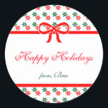 Retro Christmas Star Vintag Holiday Sticker<br><div class="desc">Retro Weihnachts-Star Vintag-Feiertagsticker. Fügen Sie Ihren eigenen benutzerdefinierten Text hinzu oder verließ Sie leer.</div>