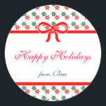 Retro Christmas Star Vintag Holiday Sticker<br><div class="desc">Retro Weihnachts-Star Vintag-Feiertagsticker. Fügen Sie Ihren eigenen benutzerdefinierten Text hinzu oder verließ Sie leer.</div>