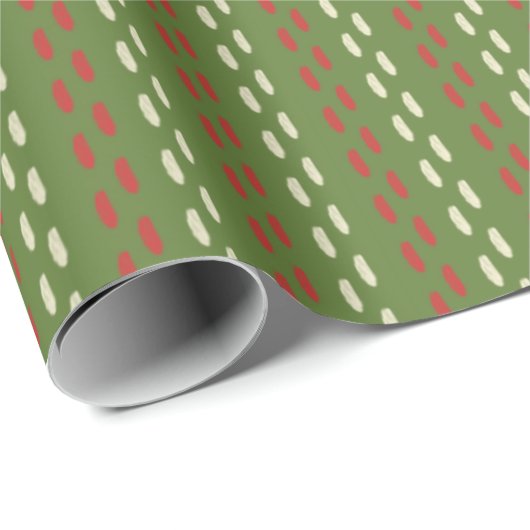 Retro Christmas Stitching Muster Geschenkpapier (Rolleneckpunkt)