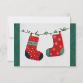 Retro Christmas Stocking Family Xmas Gift Coupon (Rückseite)
