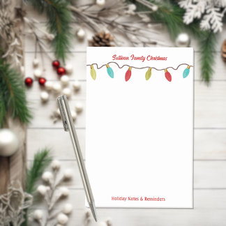 Retro Christmas String Lights Custom Post-it Klebezettel