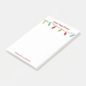 Retro Christmas String Lights Custom Post-it Klebezettel (angewinkelt)