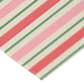 Retro Christmas Stripes Pattern Pink Red Green Tischdecke (Schrägansicht)