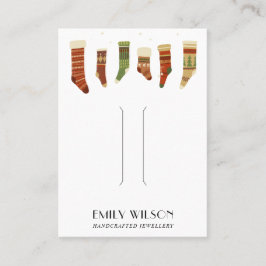 RETRO CHRISTMAS STRUMPF HAIR CLIP DISPLAD CARD VISITENKARTE