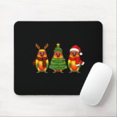 Retro Christmas Sun Conure Parrot Santa Reindeer Mousepad (Mit Mouse)