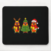 Retro Christmas Sun Conure Parrot Santa Reindeer  Mousepad (Vorne)