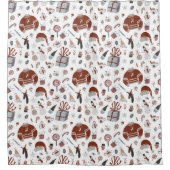 Retro Christmas Sweater Muster Duschvorhang (Vorderseite)