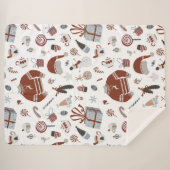 Retro Christmas Sweater Muster Sherpadecke (Vorderseite (Horizontal))