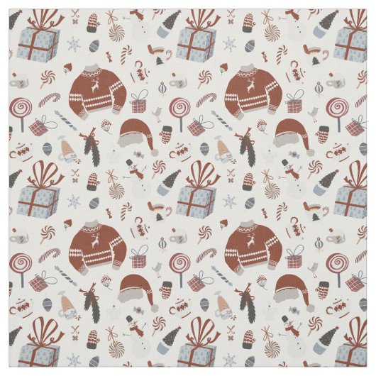 Retro Christmas Sweater Muster Stoff (Muster)