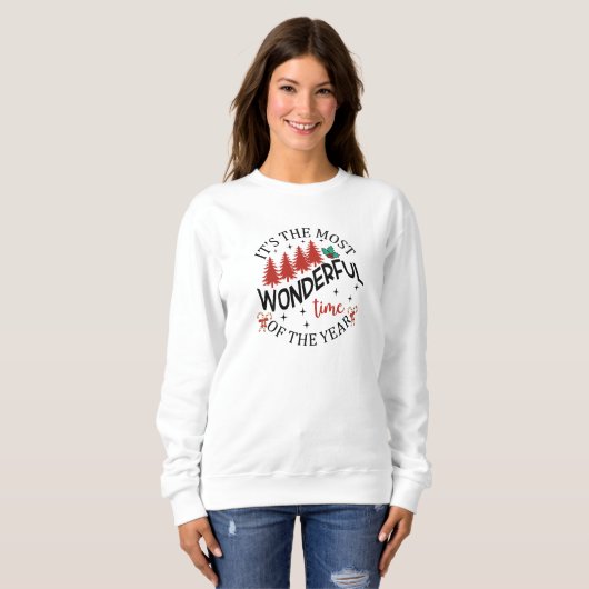 Retro Christmas Sweatshirt - Personalisierter Urla (Vorne ganz)