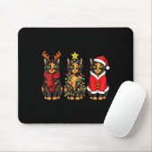 Retro Christmas Tortoiseshell Cat Santa Reindeer Mousepad (Mit Mouse)