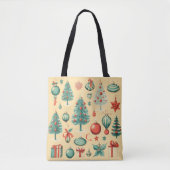 Retro Christmas Tote Tasche (Vorderseite)