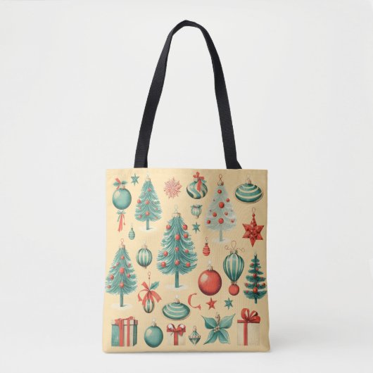 Retro Christmas Tote Tasche (Vorderseite)