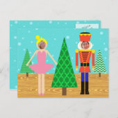 Retro Christmas Toy Parade Foto Postkarte (Vorne/Hinten)