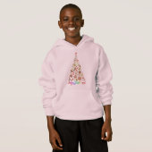 Retro Christmas Tree Basic Hooded Sweatshirt (Vorne ganz)