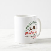 Retro Christmas Tree Farm Sign Kaffeetasse (VorderseiteRechts)