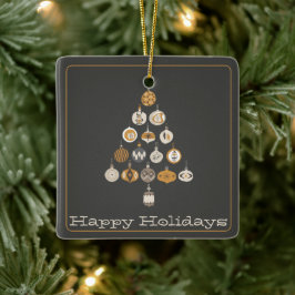 Retro Christmas Tree Foto Keramikornament