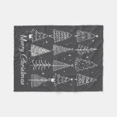 Retro Christmas Tree,funny Christmas Design Tee Wo Fleecedecke (Vorderseite (Horizontal))