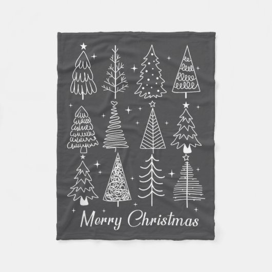 Retro Christmas Tree,funny Christmas Design Tee Wo Fleecedecke (Vorderseite)