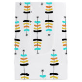 Retro Christmas Tree Geschenktasche Mittlere Geschenktüte (Rückseite)