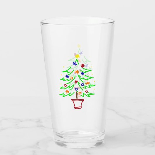 Retro Christmas Tree Glas (Rückseite)