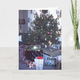 Retro Christmas Tree Grußkarte Feiertagskarte