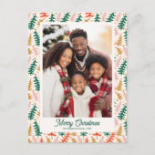 Retro Christmas Tree Holiday Foto Postkarte (Vorderseite)