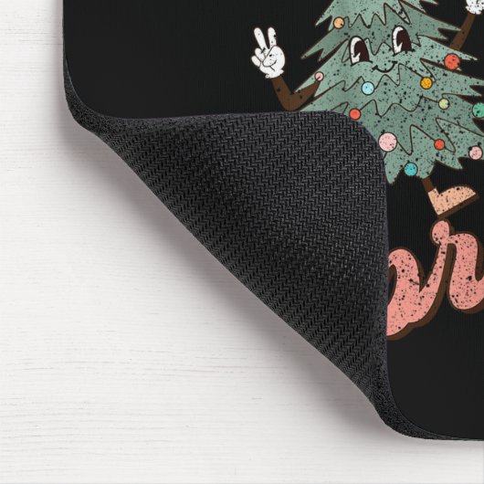Retro Christmas Tree I Like Them Real Thick And Sp Mousepad (Ecke)