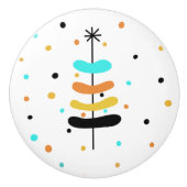 Retro Christmas Tree Knob/Pull Keramikknauf (Vorderseite)