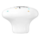 Retro Christmas Tree Knob/Pull Keramikknauf (Seitenansicht)