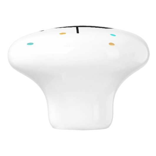 Retro Christmas Tree Knob/Pull Keramikknauf (Seitenansicht)