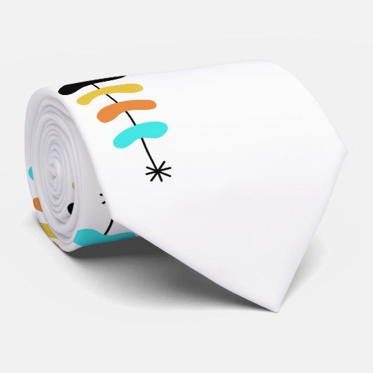 Retro Christmas Tree Krawatte (Gerollt)